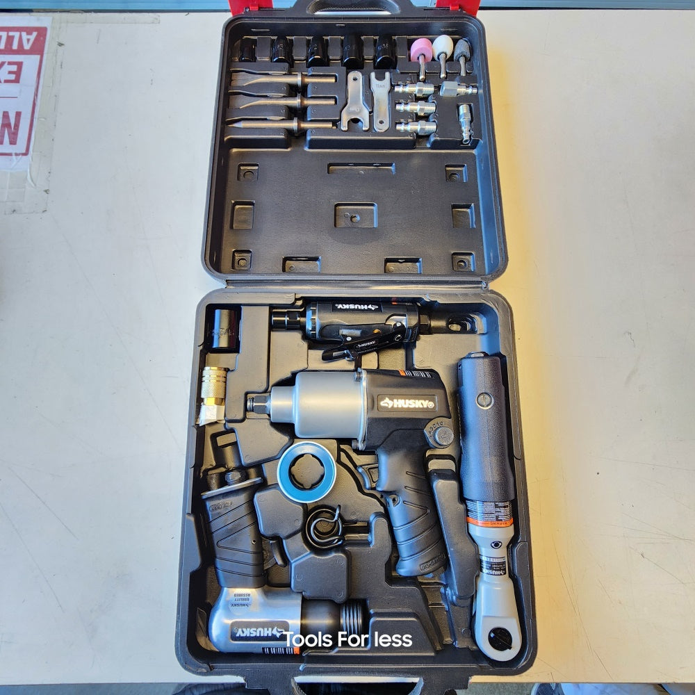 4-Pc Air Tool Kit with 1/2 in. Impact, 3/8 in. Ratchet, Di