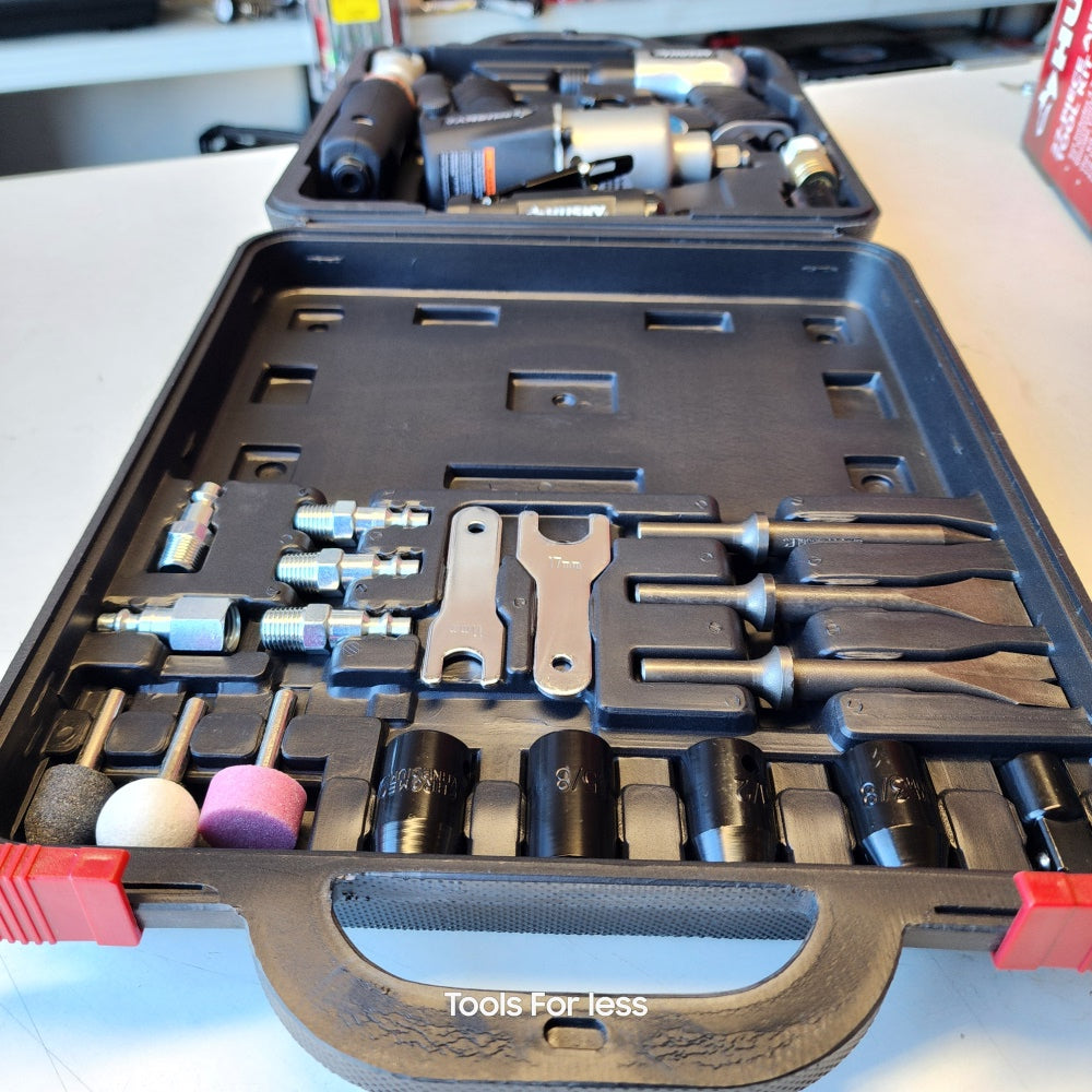 4-Pc Air Tool Kit with 1/2 in. Impact, 3/8 in. Ratchet, Di
