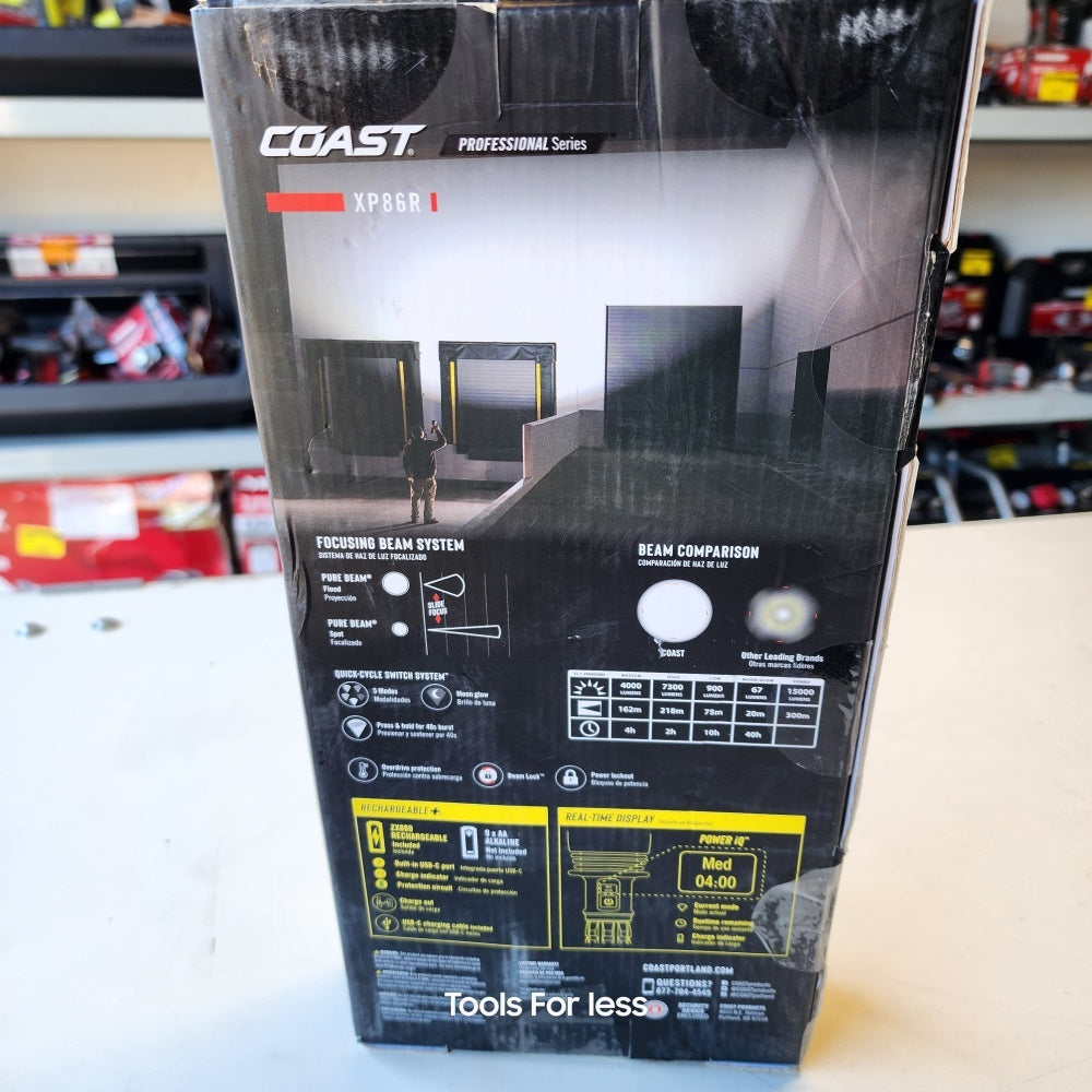 XP86R 15000 Lumens LED Rechargeable Flashlight