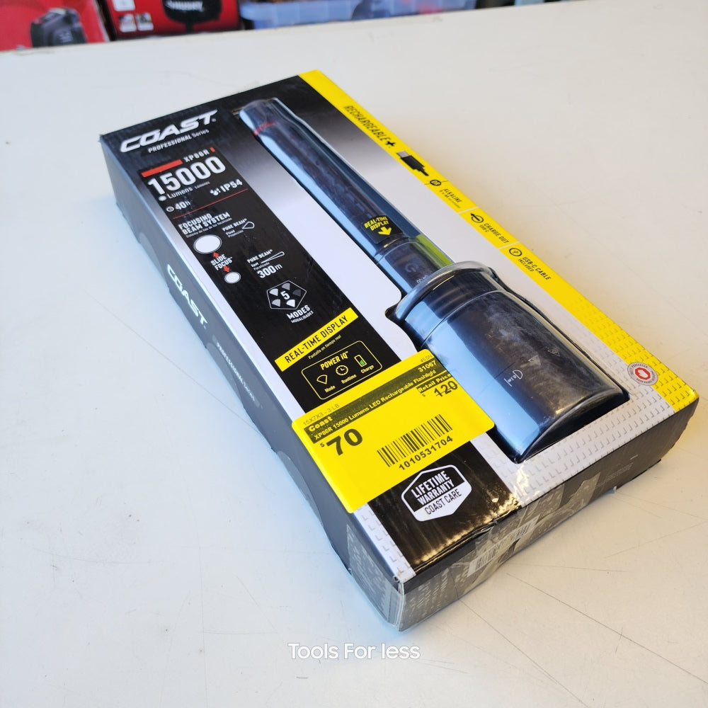 XP86R 15000 Lumens LED Rechargeable Flashlight