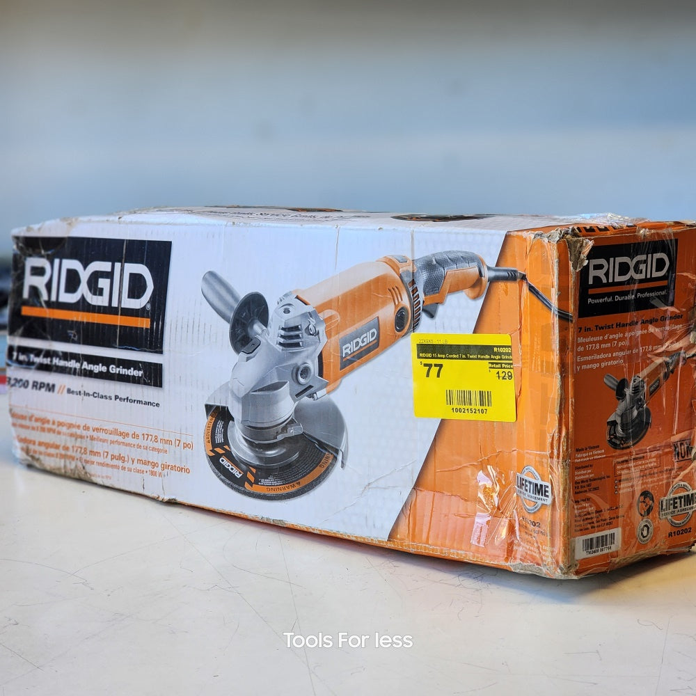 15 Amp Corded 7 in. Twist Handle Angle Grinder