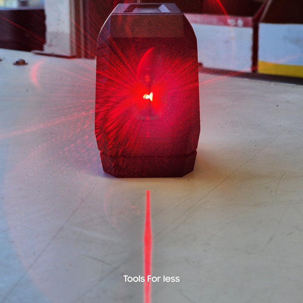 50ft Dual Power Battery Red Beam Self- Levelling Cross-Line Laser
