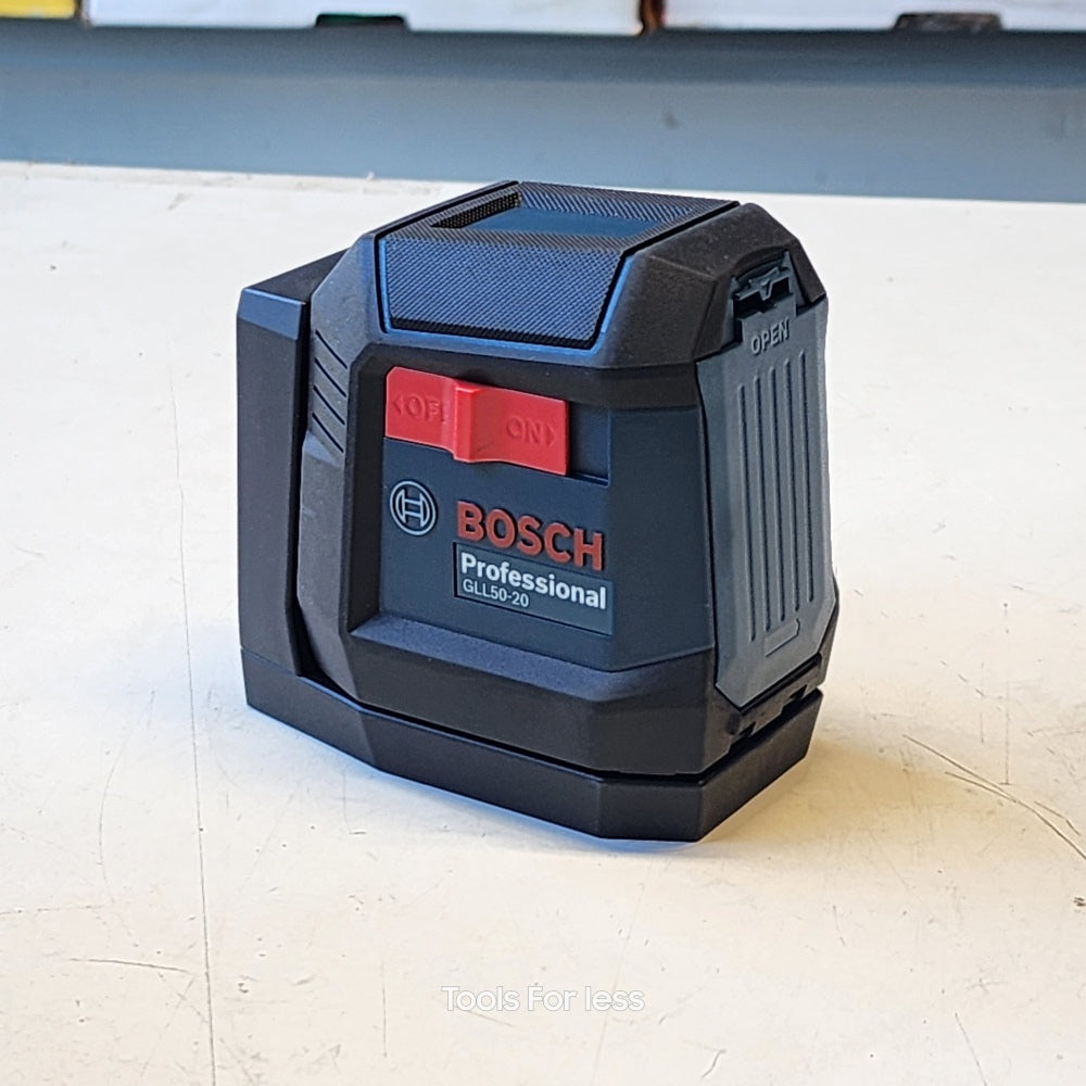 50ft Dual Power Battery Red Beam Self- Levelling Cross-Line Laser