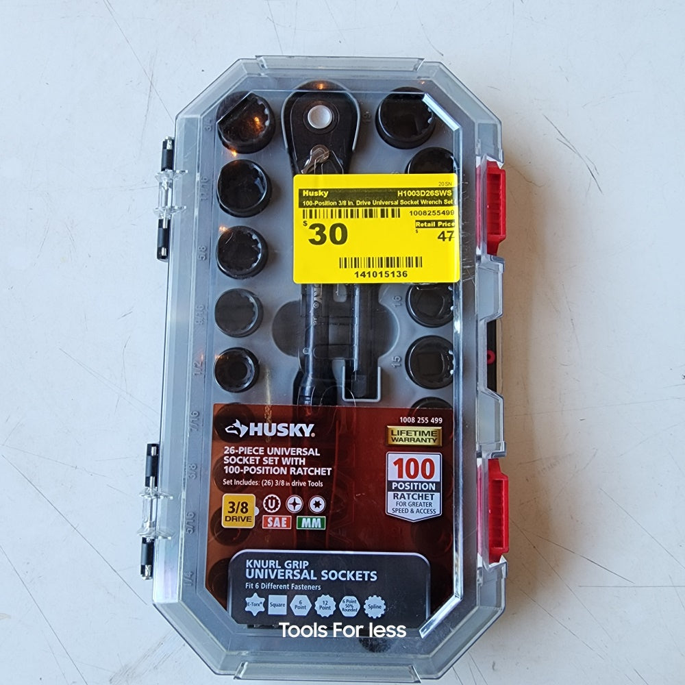 100-position 3/8 in. Drive Universal Socket Wrench Set