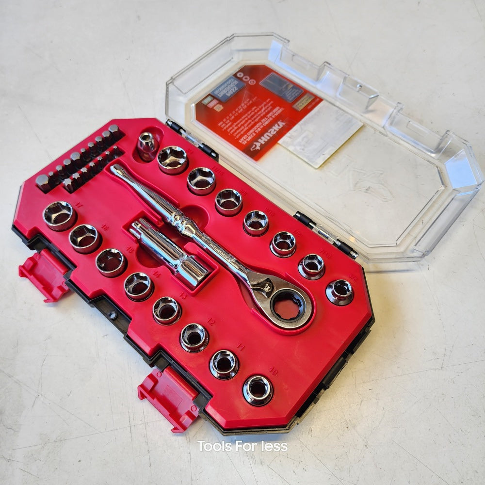 3/8 in. Drive 6-Point Pass - Thru Ratchet and Socket set 35-Piece