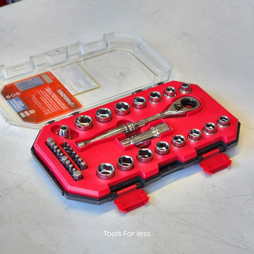 3/8 in. Drive 6-Point Pass - Thru Ratchet and Socket set 35-Piece