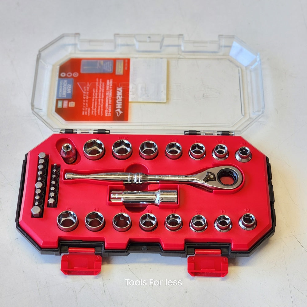 3/8 in. Drive 6-Point Pass - Thru Ratchet and Socket set 35-Piece