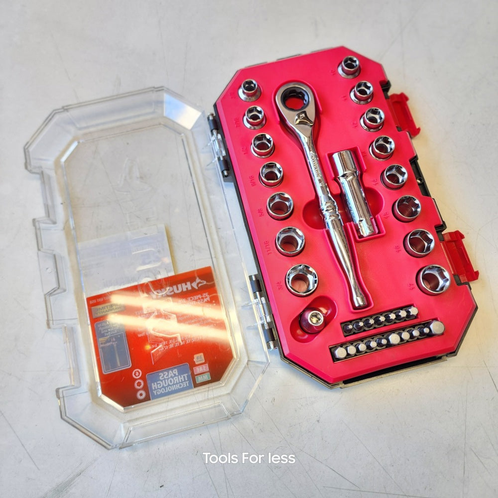 3/8 in. Drive 6-Point Pass - Thru Ratchet and Socket set 35-Piece