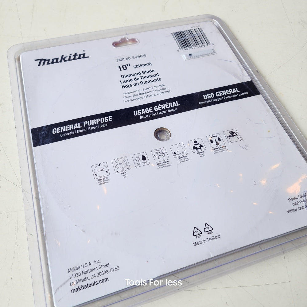 10 in. Segmented Rim Diamond Blade For General Purpose