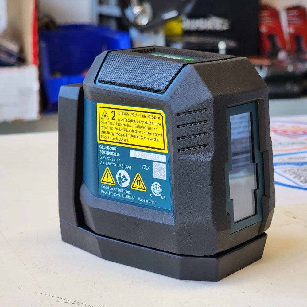 65 ft. Dual Power Battery Green Beam Self-leveling Cross