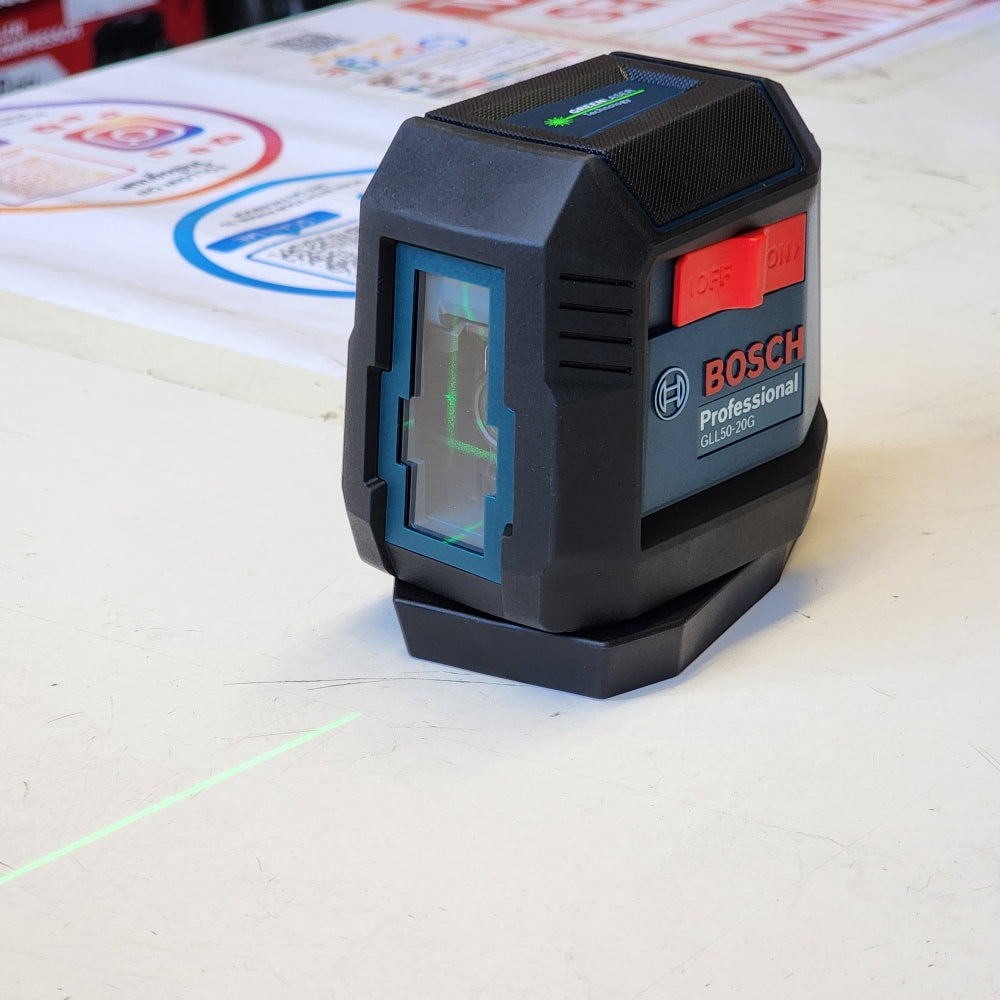 65 ft. Dual Power Battery Green Beam Self-leveling Cross