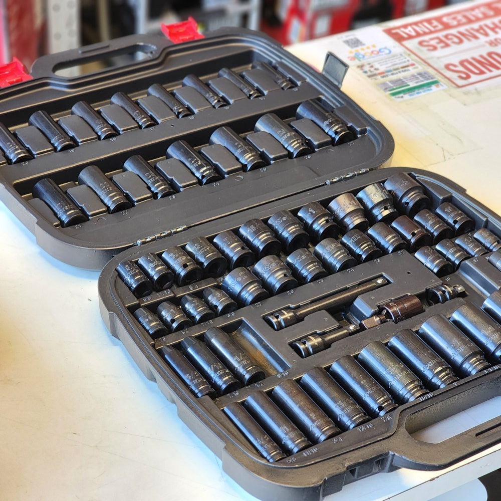 1/2 in. Drive SAE/Metric 6-Point Impact Socked Set 65-piece