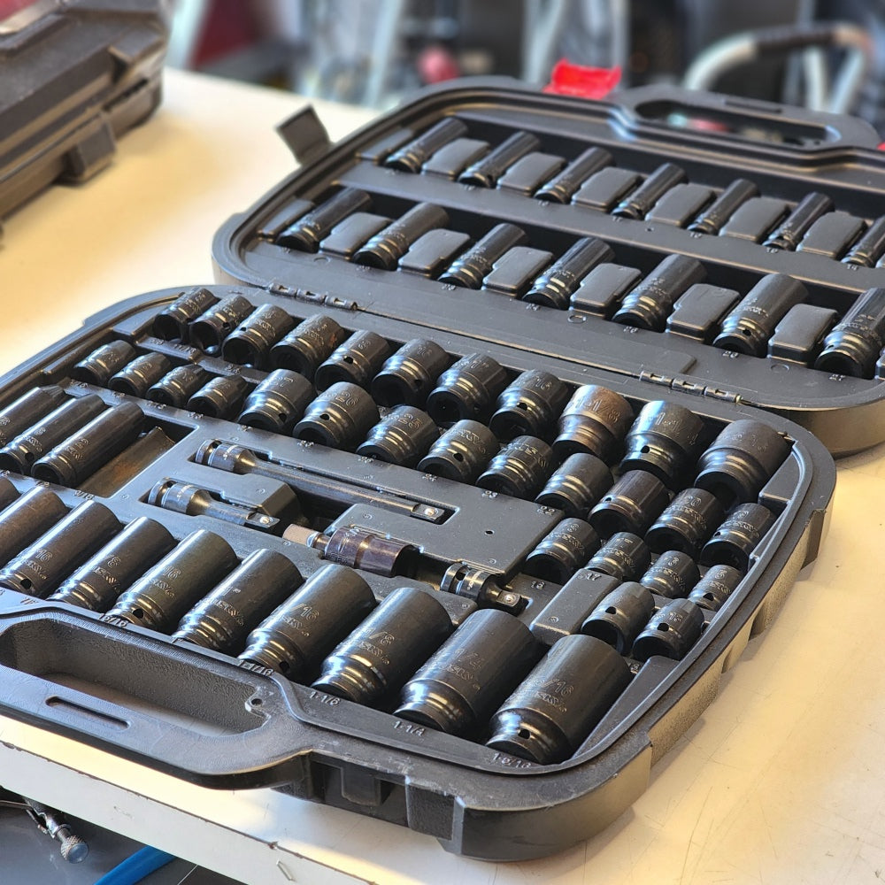 1/2 in. Drive SAE/Metric 6-Point Impact Socked Set 65-piece