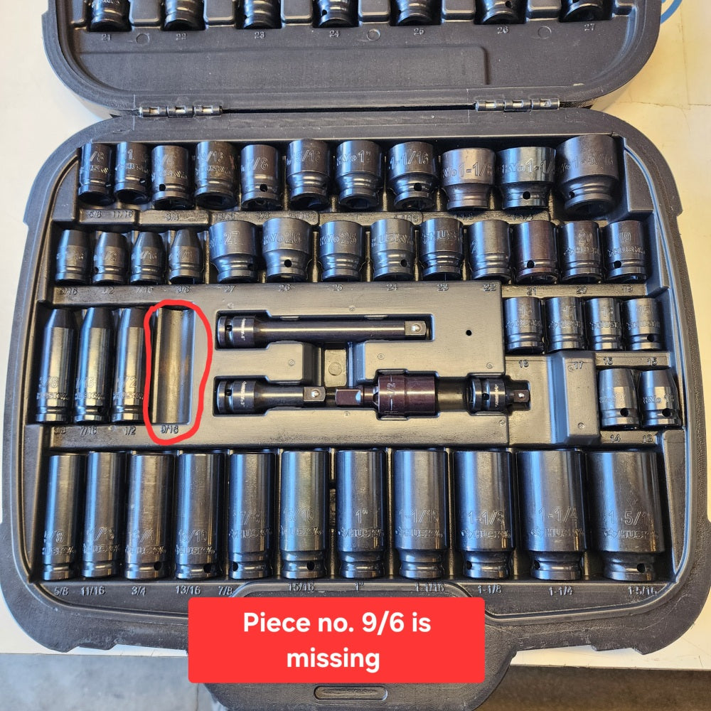 1/2 in. Drive SAE/Metric 6-Point Impact Socked Set 65-piece