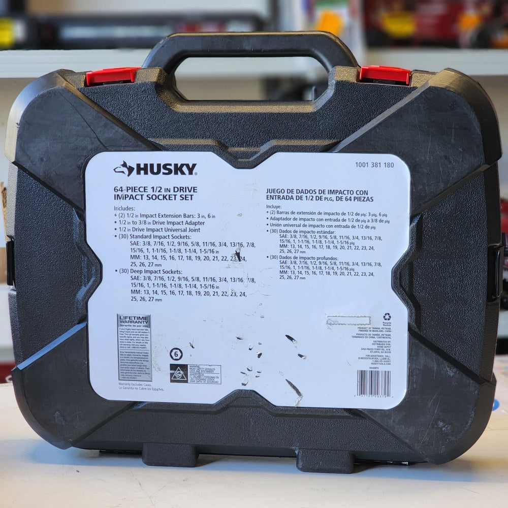 1/2 in. Drive SAE/Metric 6-Point Impact Socked Set 65-piece