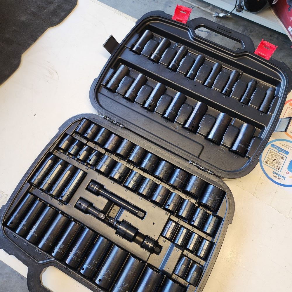 1/2 in Drive SAE/Metric 6-Point Impact Socket Set 64-Piece