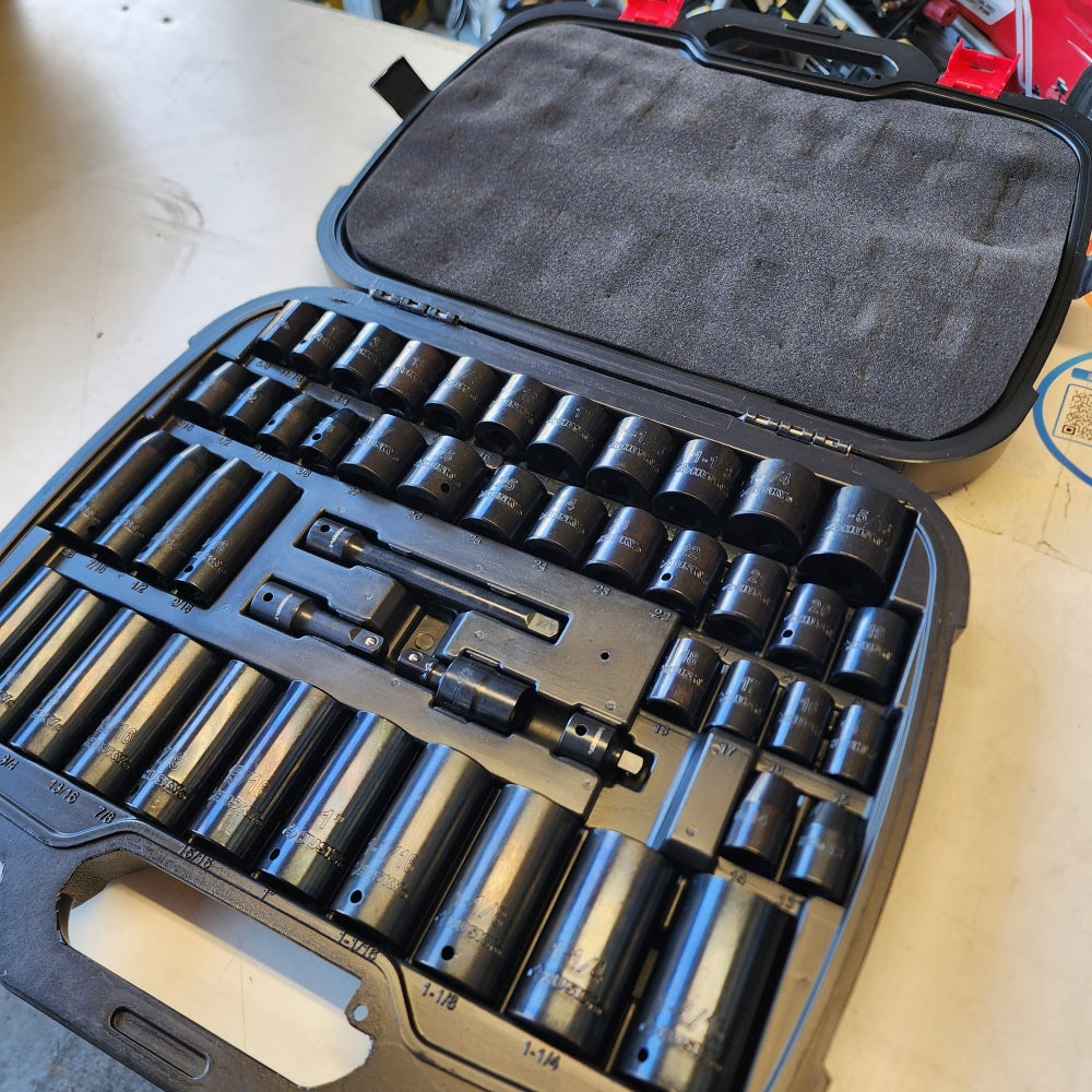 1/2 in Drive SAE/Metric 6-Point Impact Socket Set 64-Piece