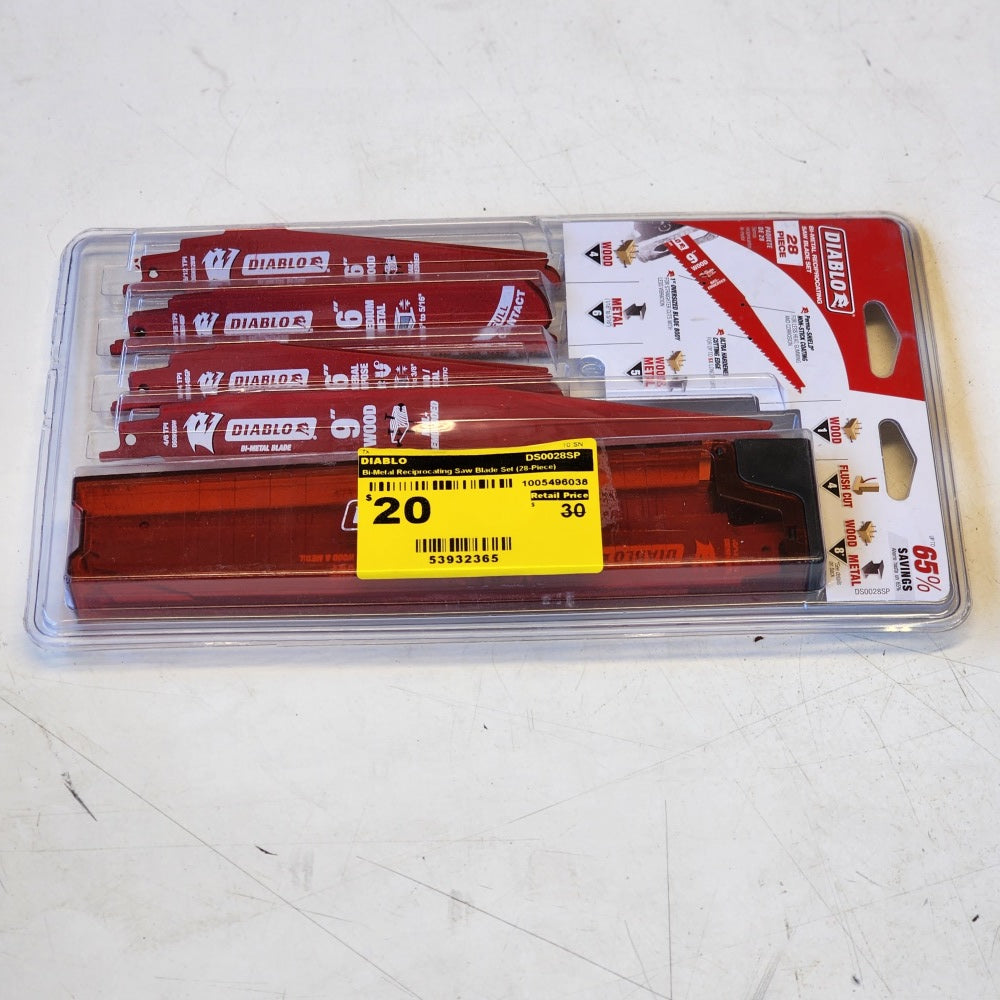 Bi-Metal Reciprocating Saw Blade Set 28-piece