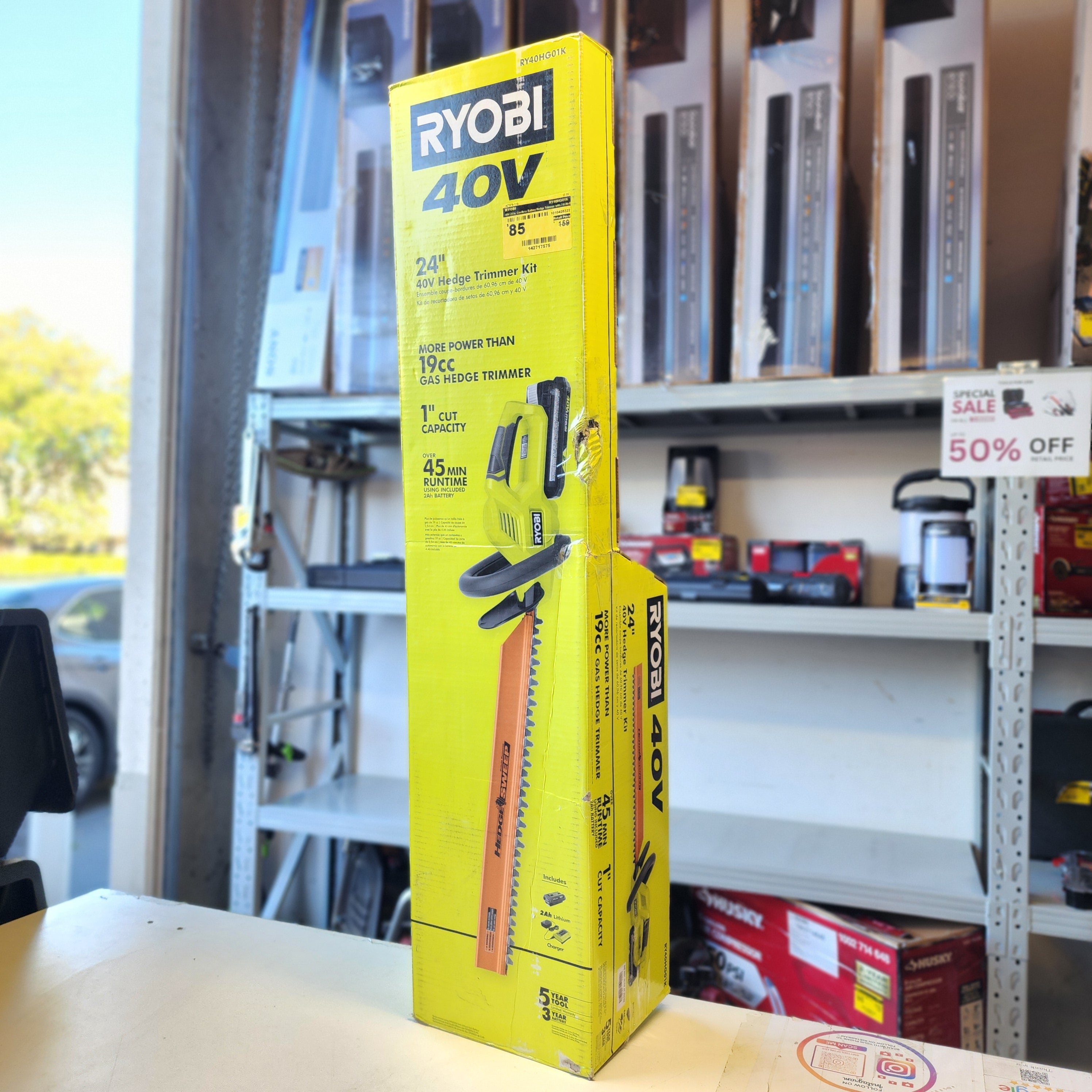 40V 24in.Cordless Battery Hedge Trimmer with 2 .0 ah