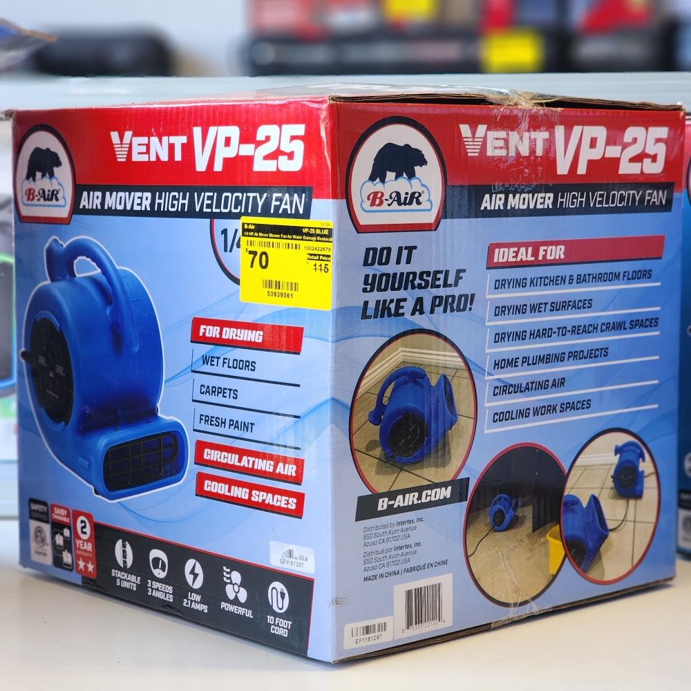 1/4 HP Air Mover Blower Fan High velocity Fan