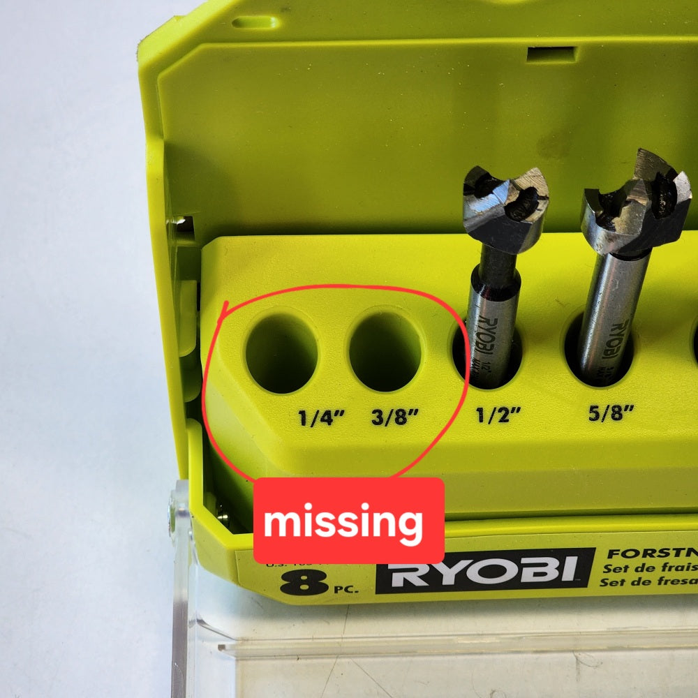 8 Piece Forstner Bit Set