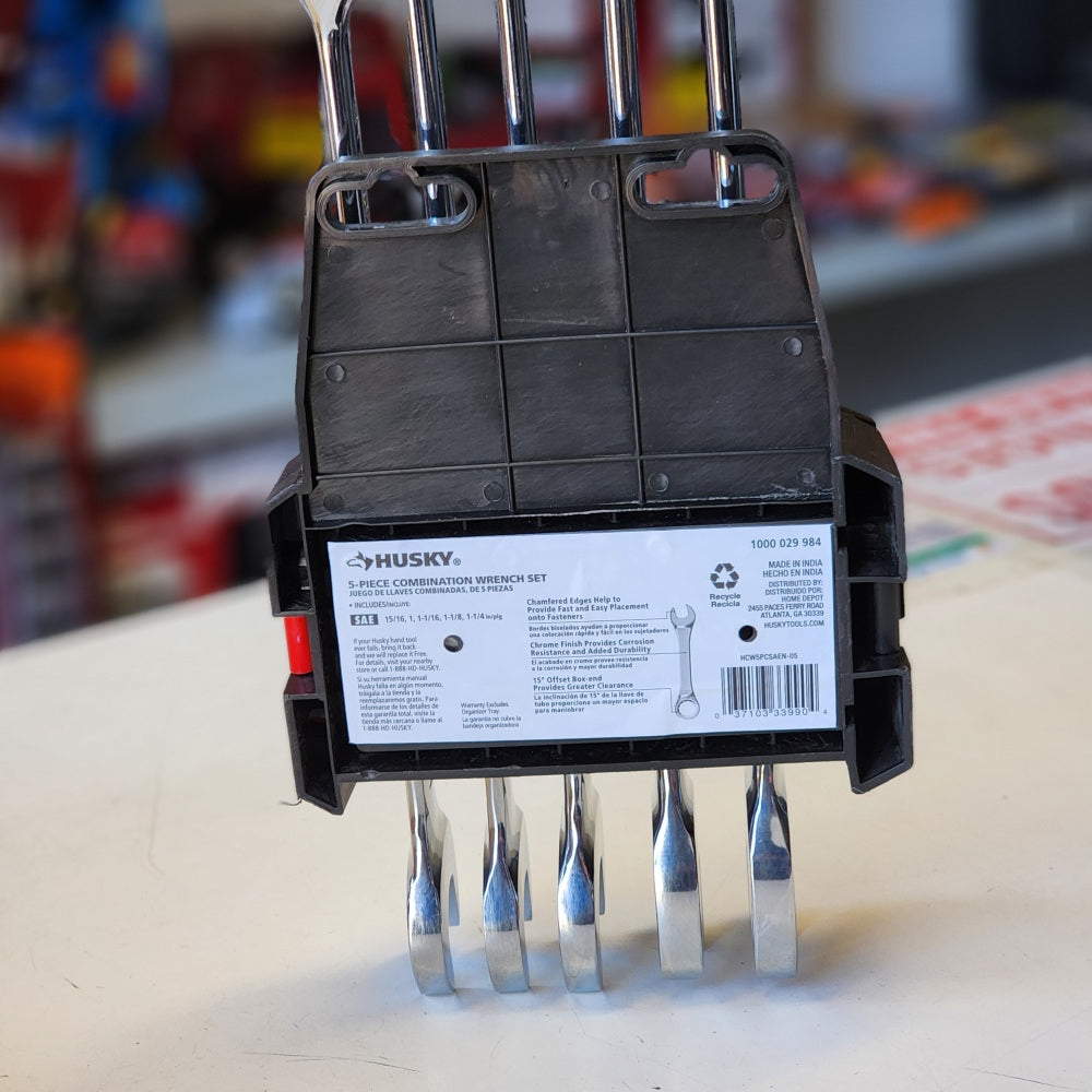 XL SAE Combination Wrench Set (5-Piece)