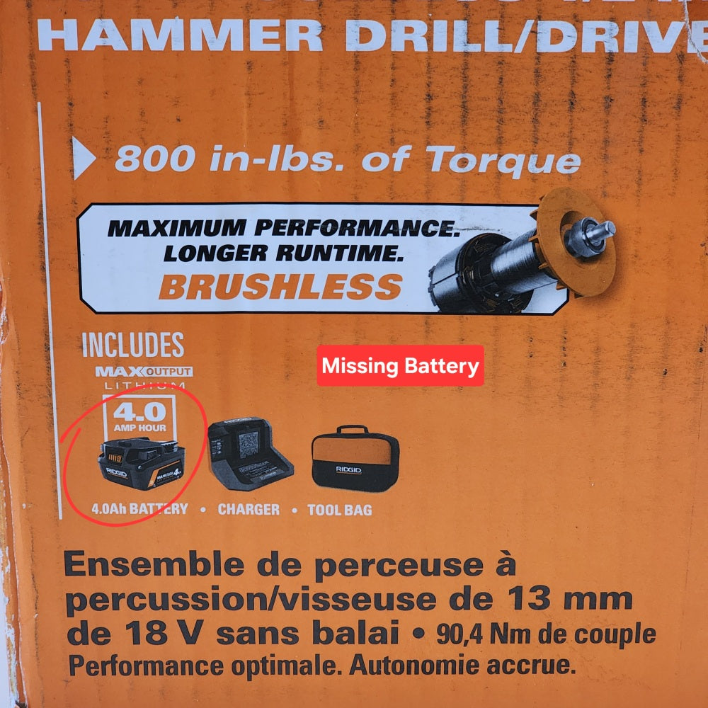 18V Brushless Cordless 1/2 in. Hammer Drill /Driver Kit