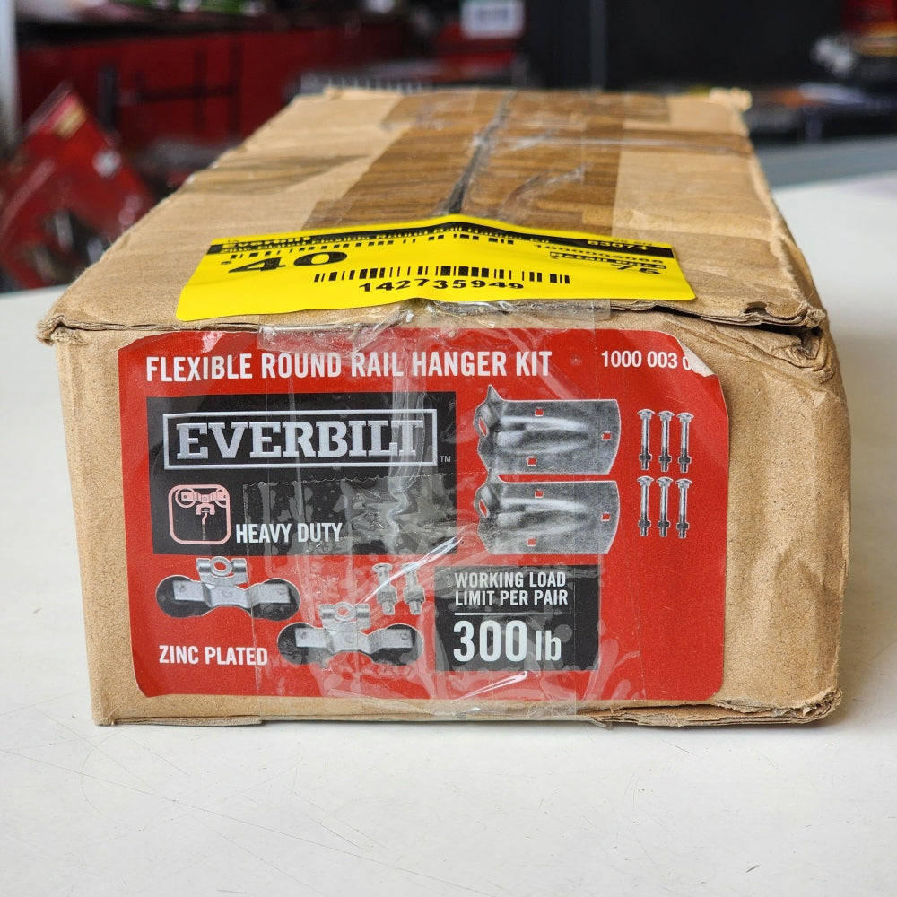 Zinc Plated Flexible Round Rail Hanger Kit