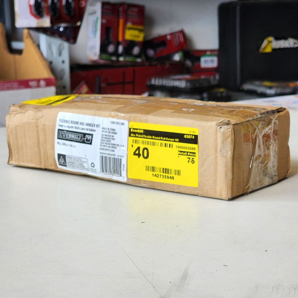 Zinc Plated Flexible Round Rail Hanger Kit