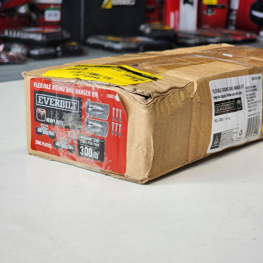 Zinc Plated Flexible Round Rail Hanger Kit