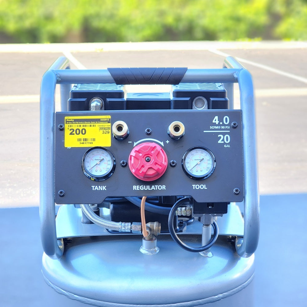 20 Gal. 165 PSI Vertical Electric Quiet Air Compressor