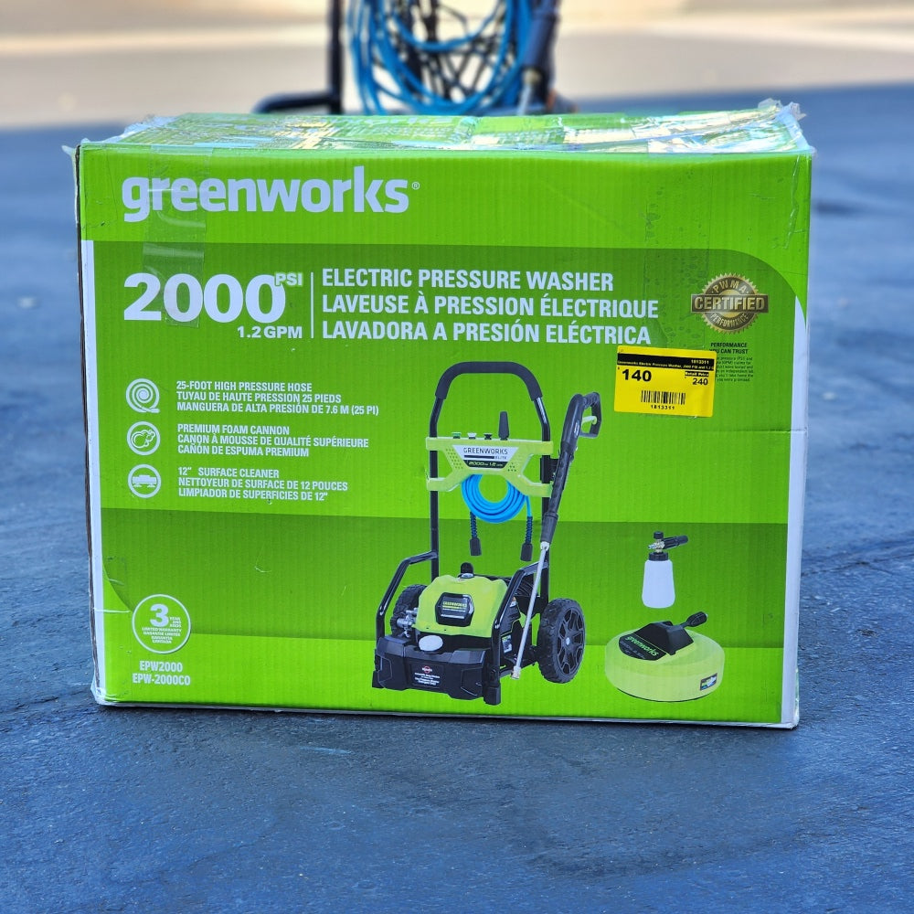 Electric Pressure Washer 2000 PSI and 1.2GPM