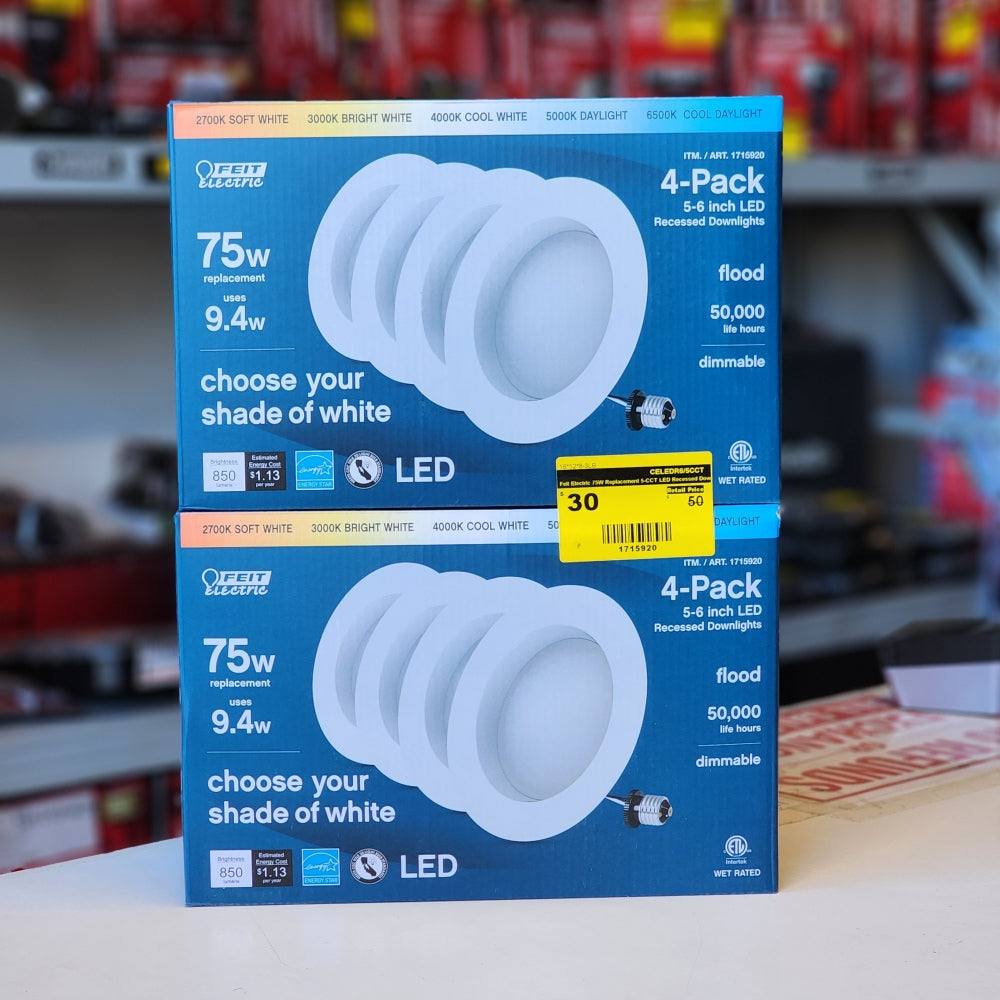 75W Replacement 5-CCT Led Recessed Downlights