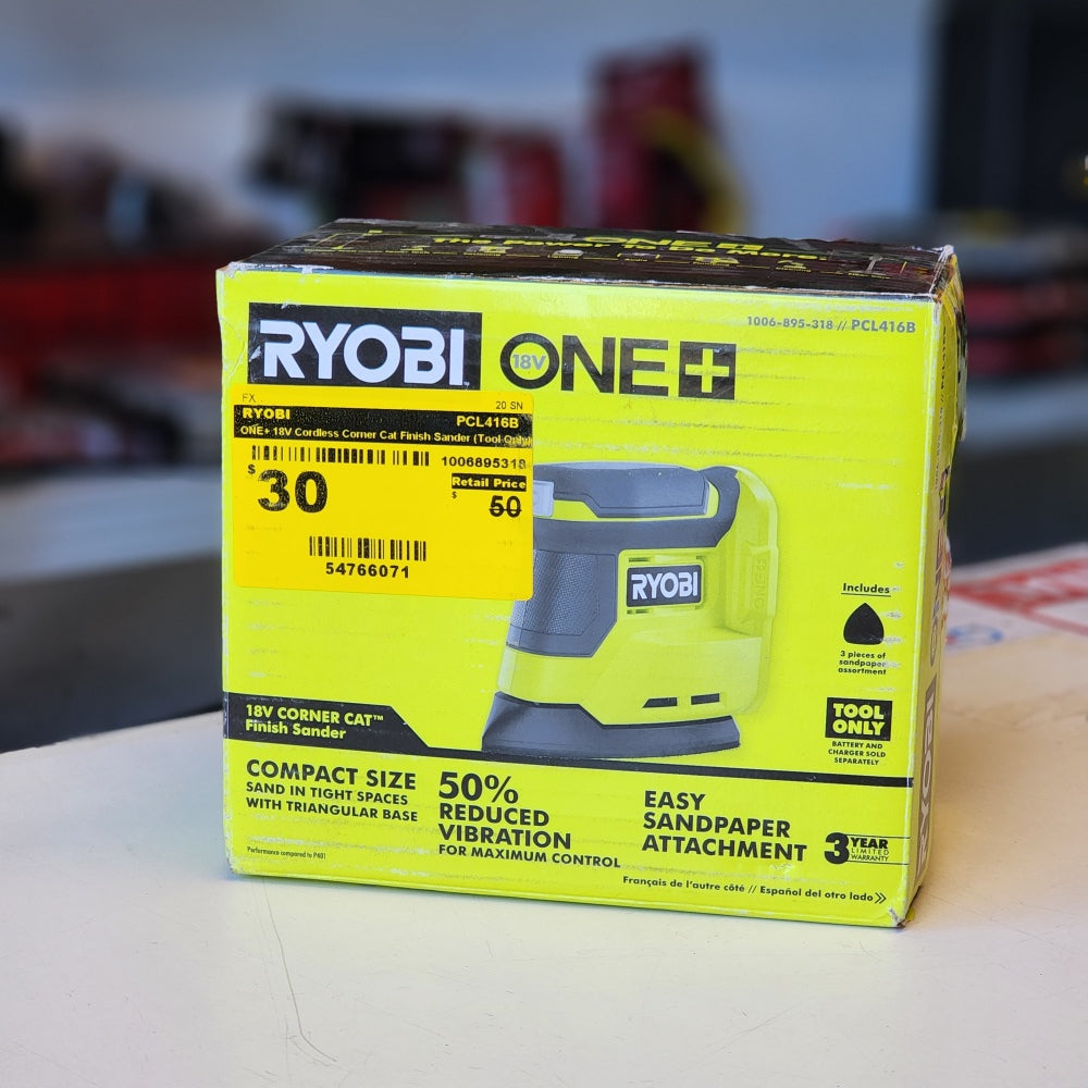 One + 18V Cordless Corner Cat Finish Sander (Tool Only)