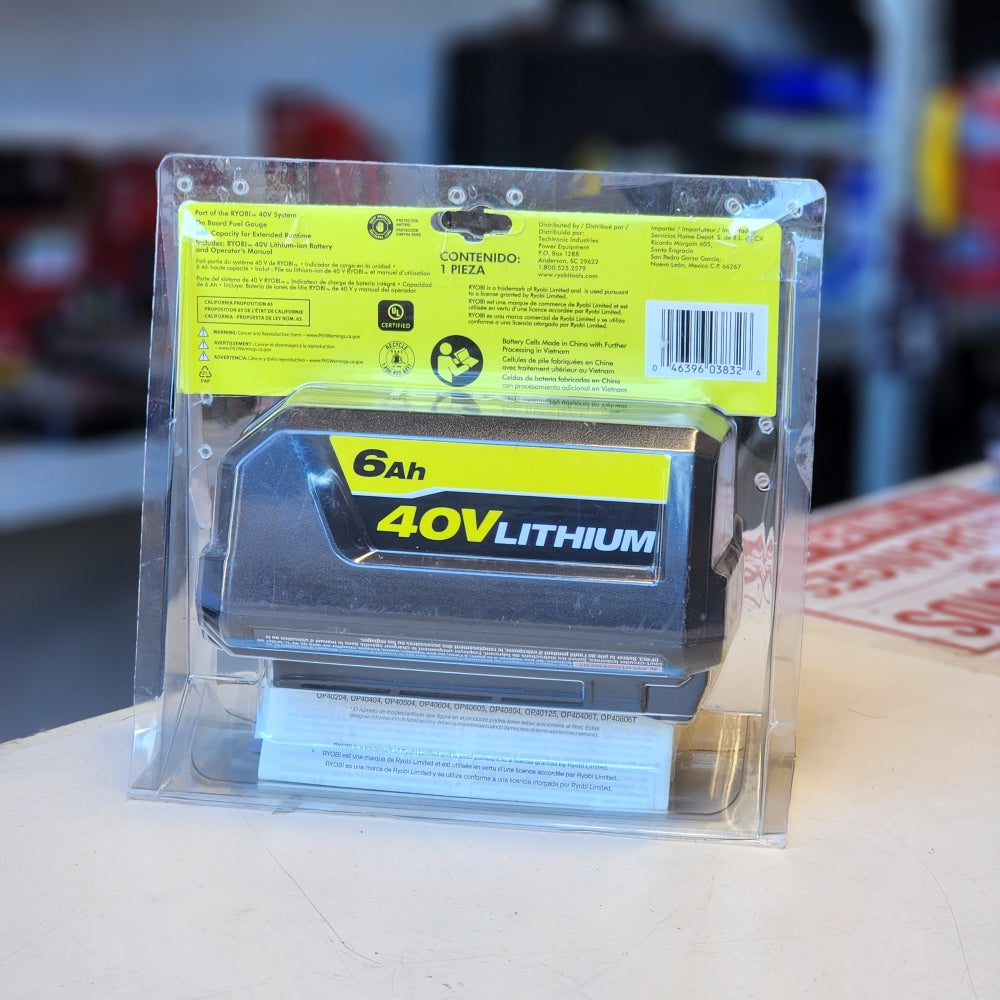 40V Lithium-ion 6.0Ah High Capacity Battery