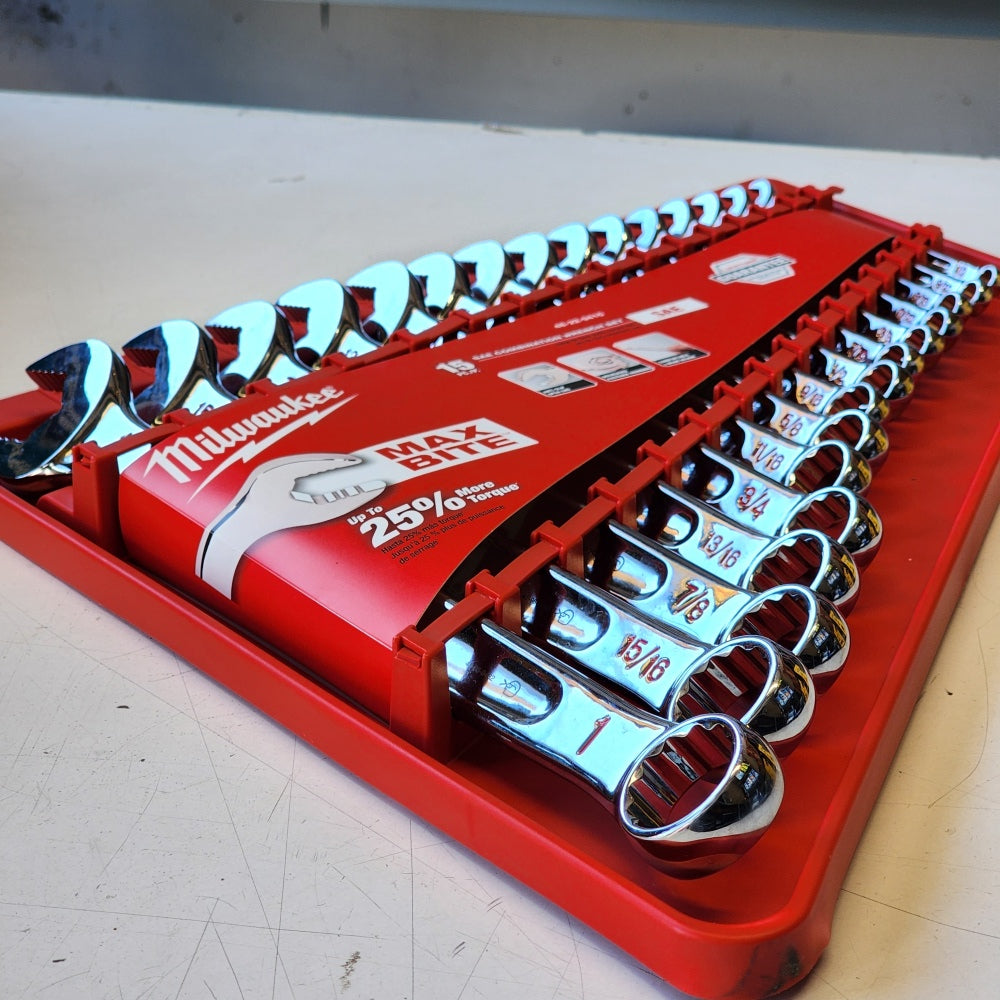 Combination SAE Wrench Mechanics Tool Set (15-piece)