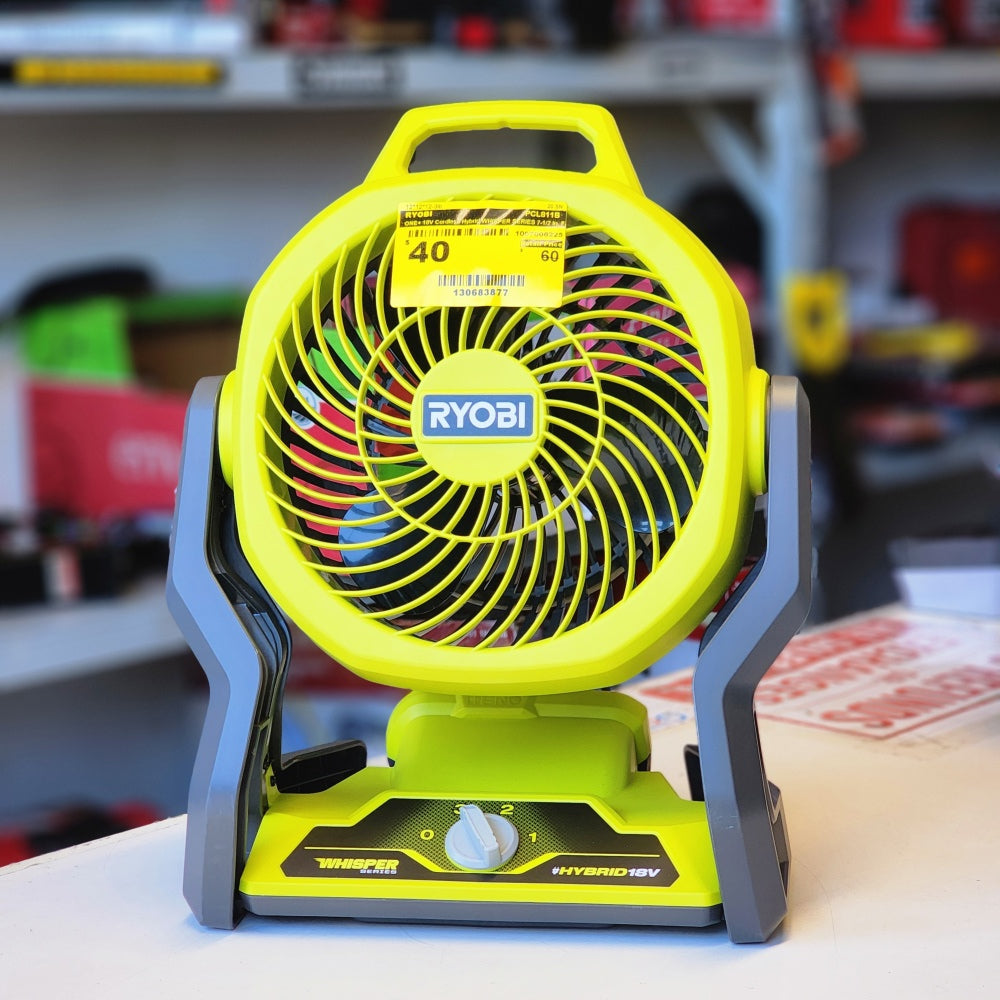 One + 18V Cordless Hybrid Whisper Series 7-1/2 in Fan