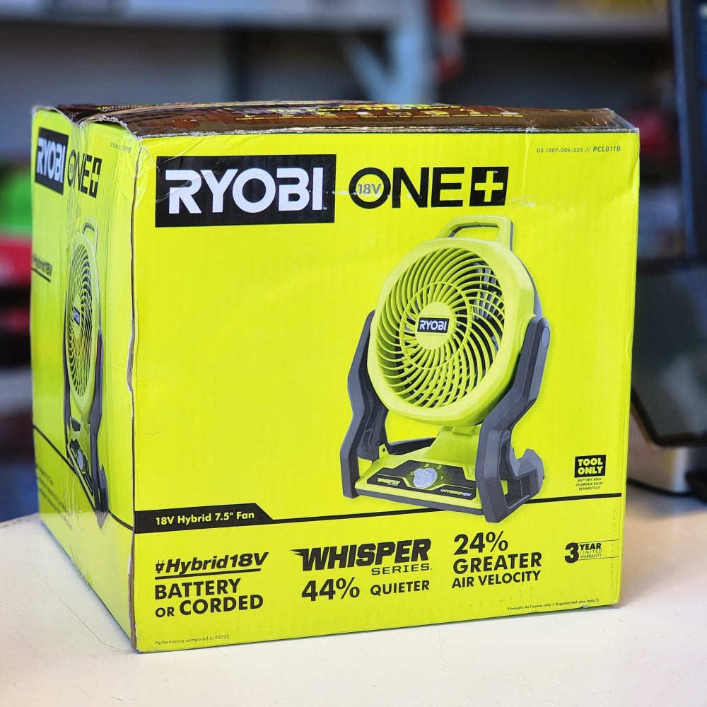 One + 18V Cordless Hybrid Whisper Series 7-1/2 in Fan