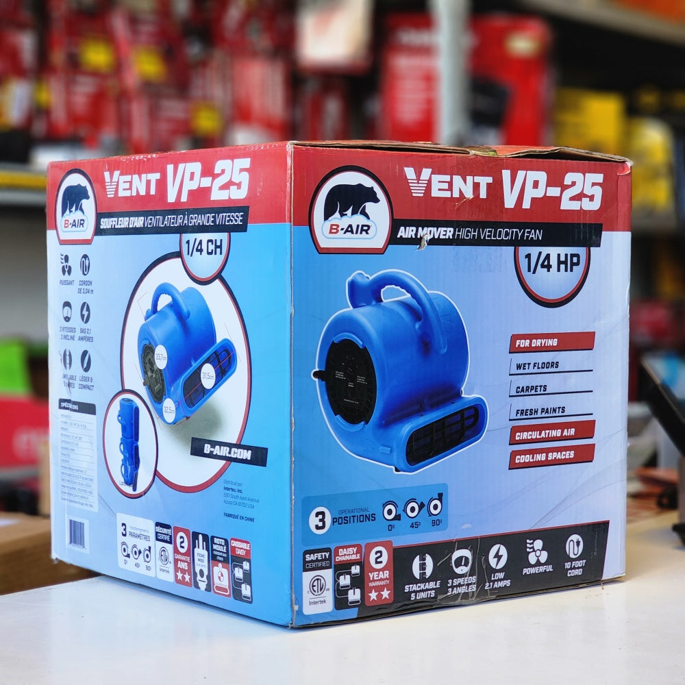 1/4 HP Air Mover Blower Fan For Water Damage Restorate