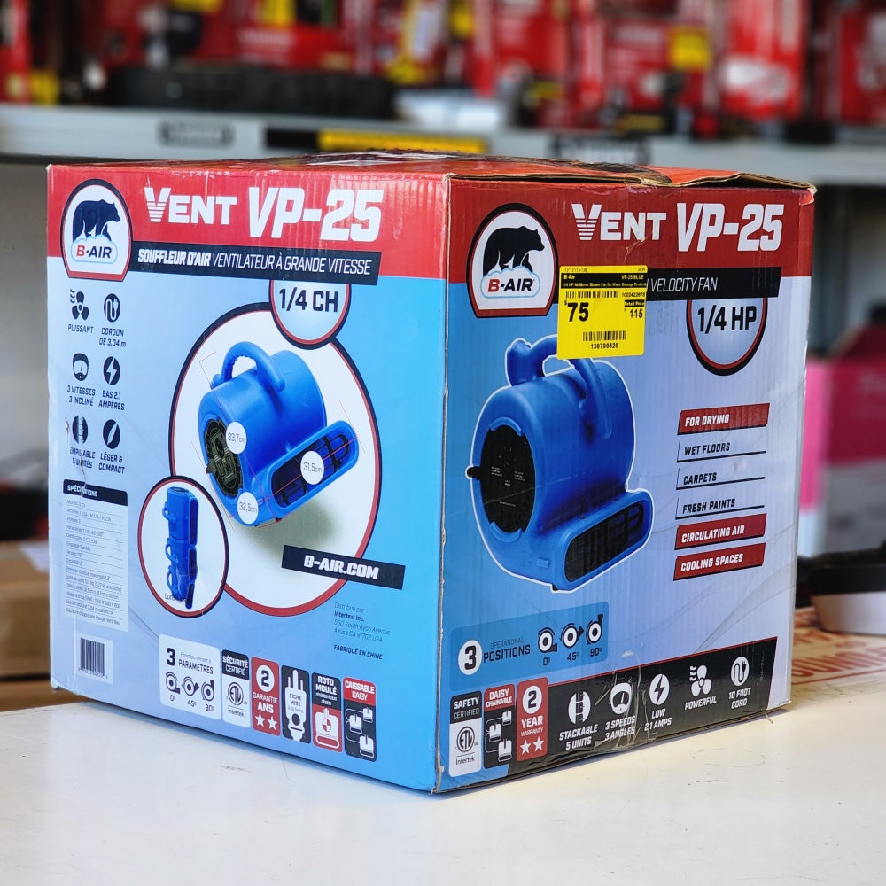 1/4 HP Air Mover Blower Fan For Water Damage Restorate