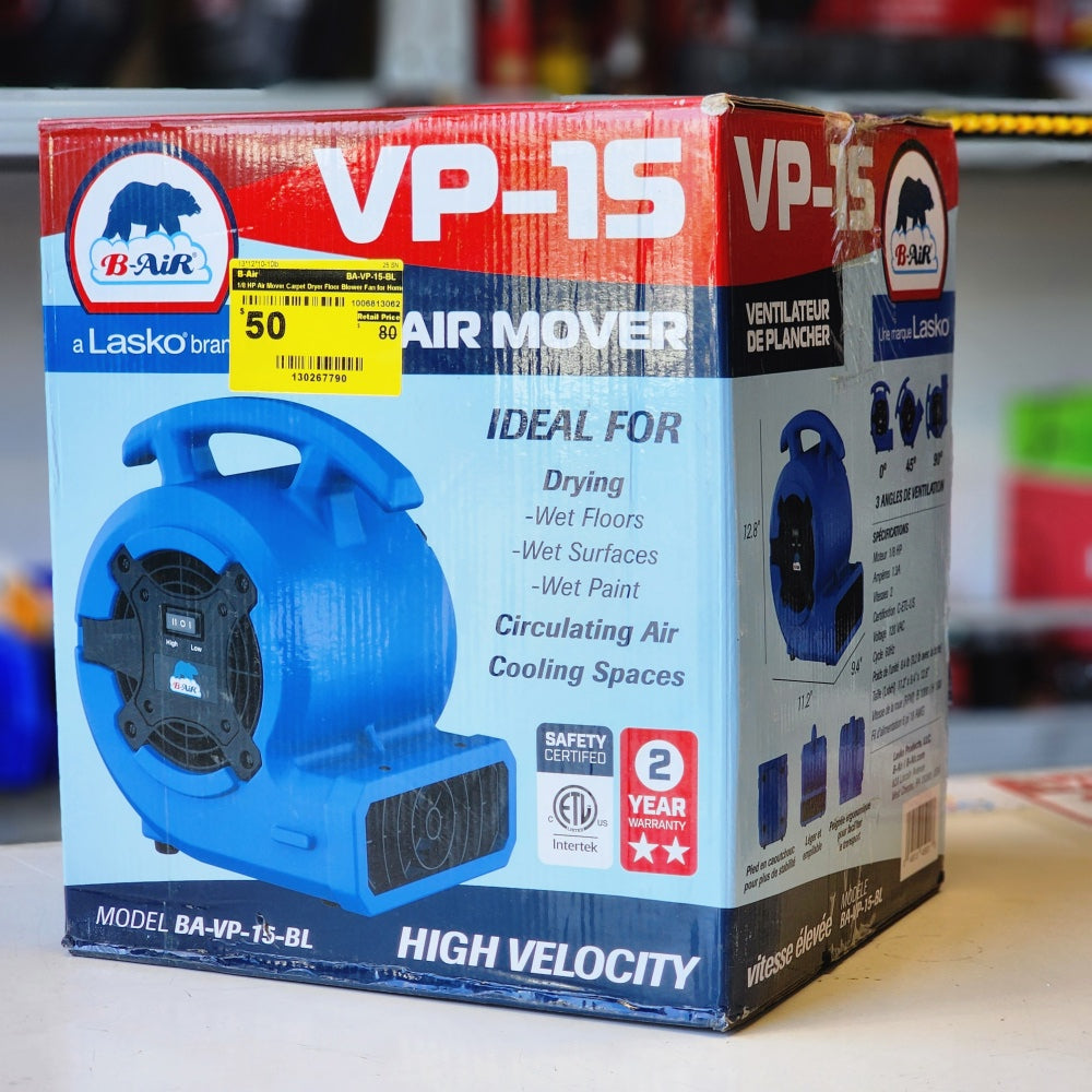 1/8HP Air Mover Carpet Dryer Floor Blower Fan