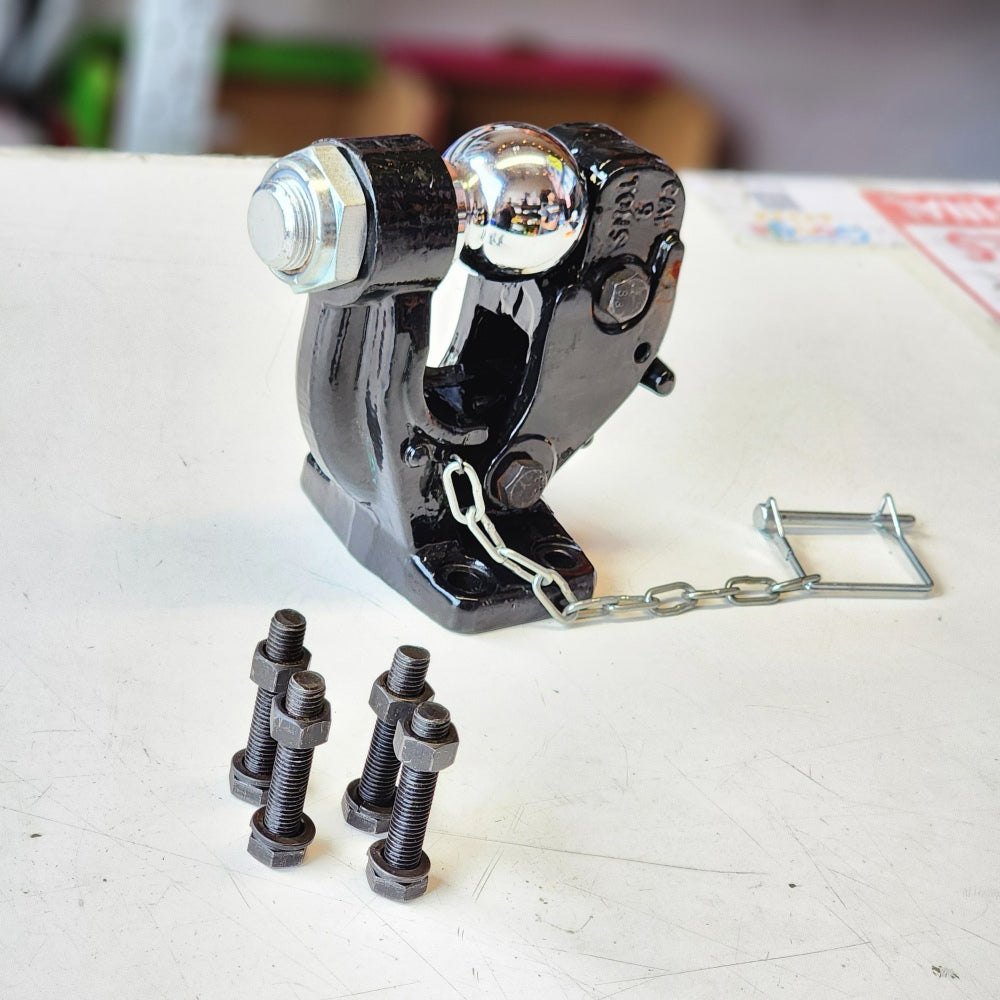 Pintle Hook With 2-5/16in. Hitch Ball, Bolt-on, 16,000