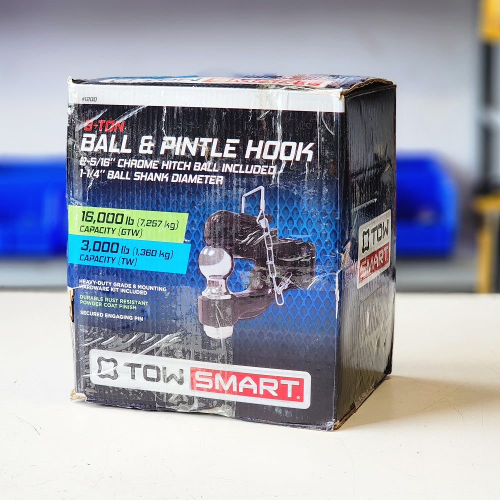 Pintle Hook With 2-5/16in. Hitch Ball, Bolt-on, 16,000