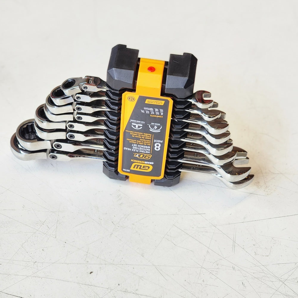 Metric 90-Tooth Flex Head Combination Ratcheting Wrench