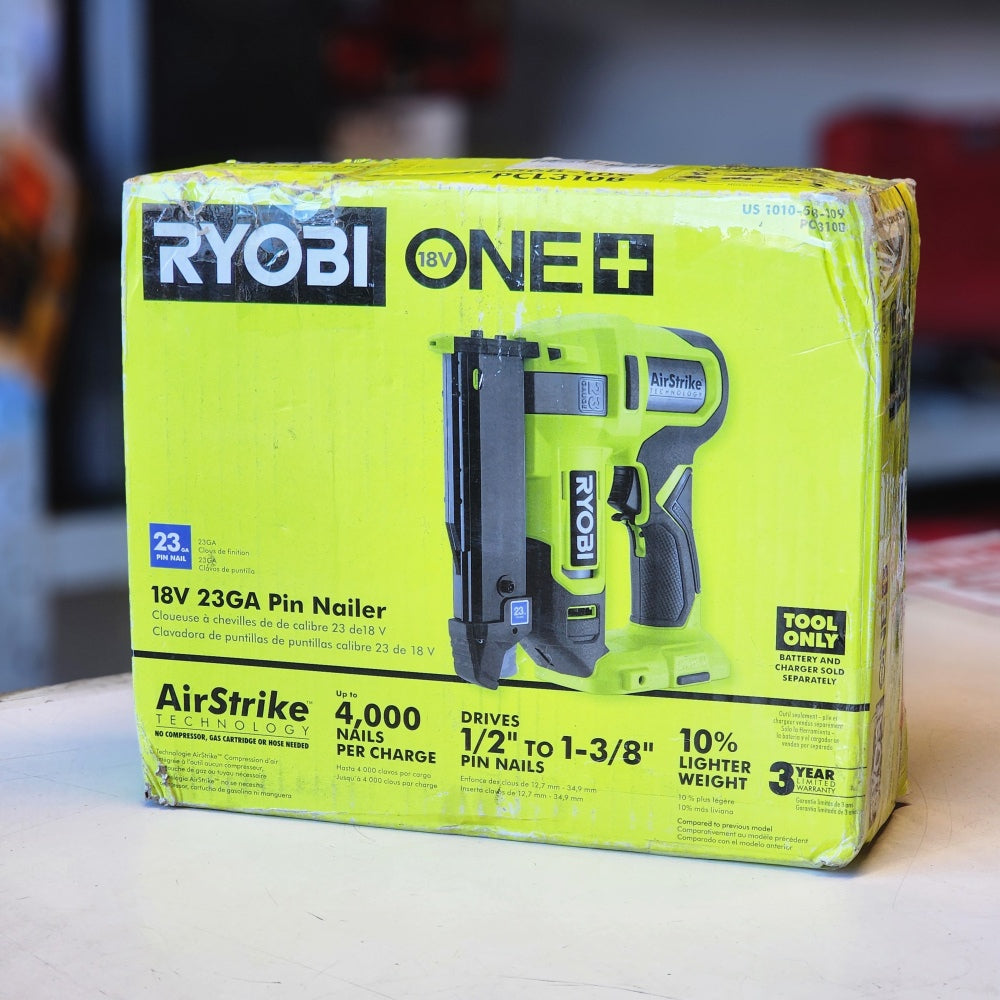 One + 18V Cordless Airstrike 23-Gauge Pin Nailer (Tool Only)