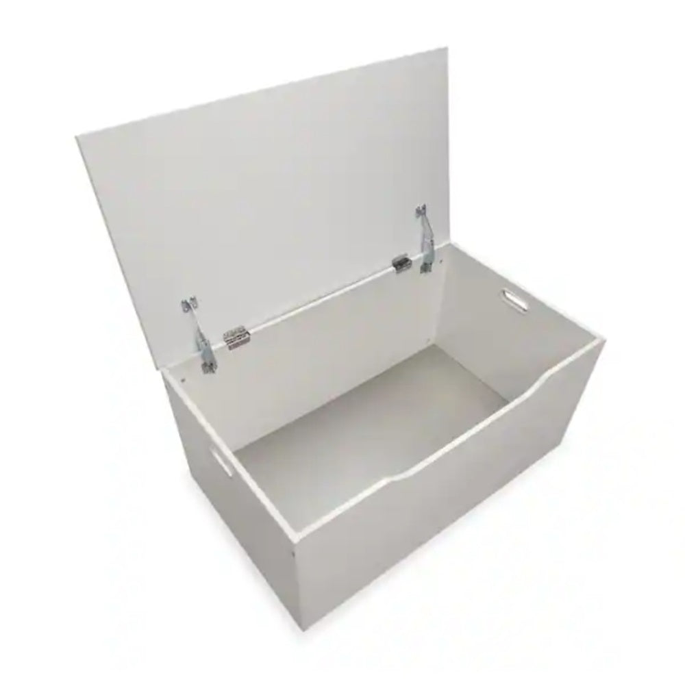 White Woodgrain Flat Bench Top Toy and Storage Box (13632)