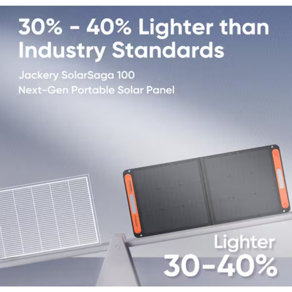 Solar Saga 100-Watt Portable Solar Panel IP68 for Explorer 300 Plus/600 Plus/880 Pro/1000 Plus/1000 v2 Power Station (21-0002-000058)