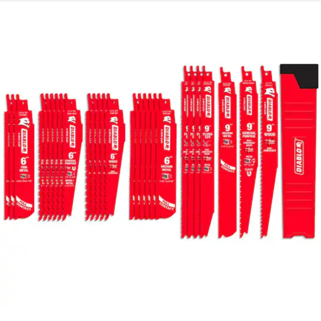 Bi-Metal Reciprocating Saw Blade Set 28-piece