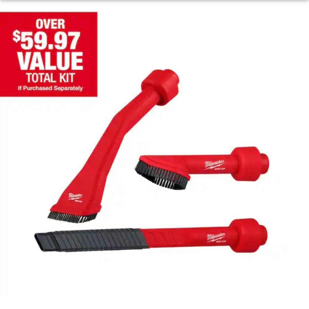 Air-Tip Claw Utility Nozzle Rotating Corner Brush Flex