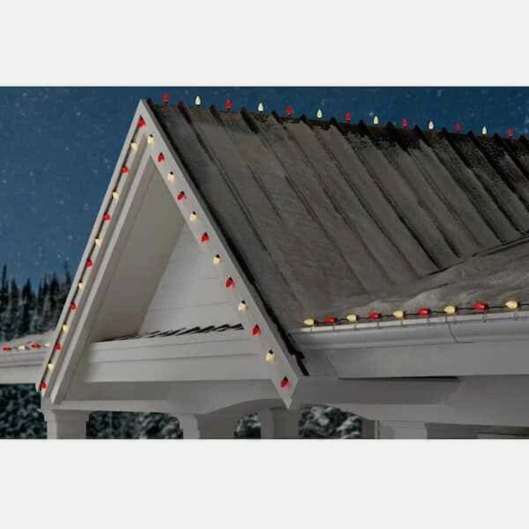 24-Red / Warm White C9 Faceted lights